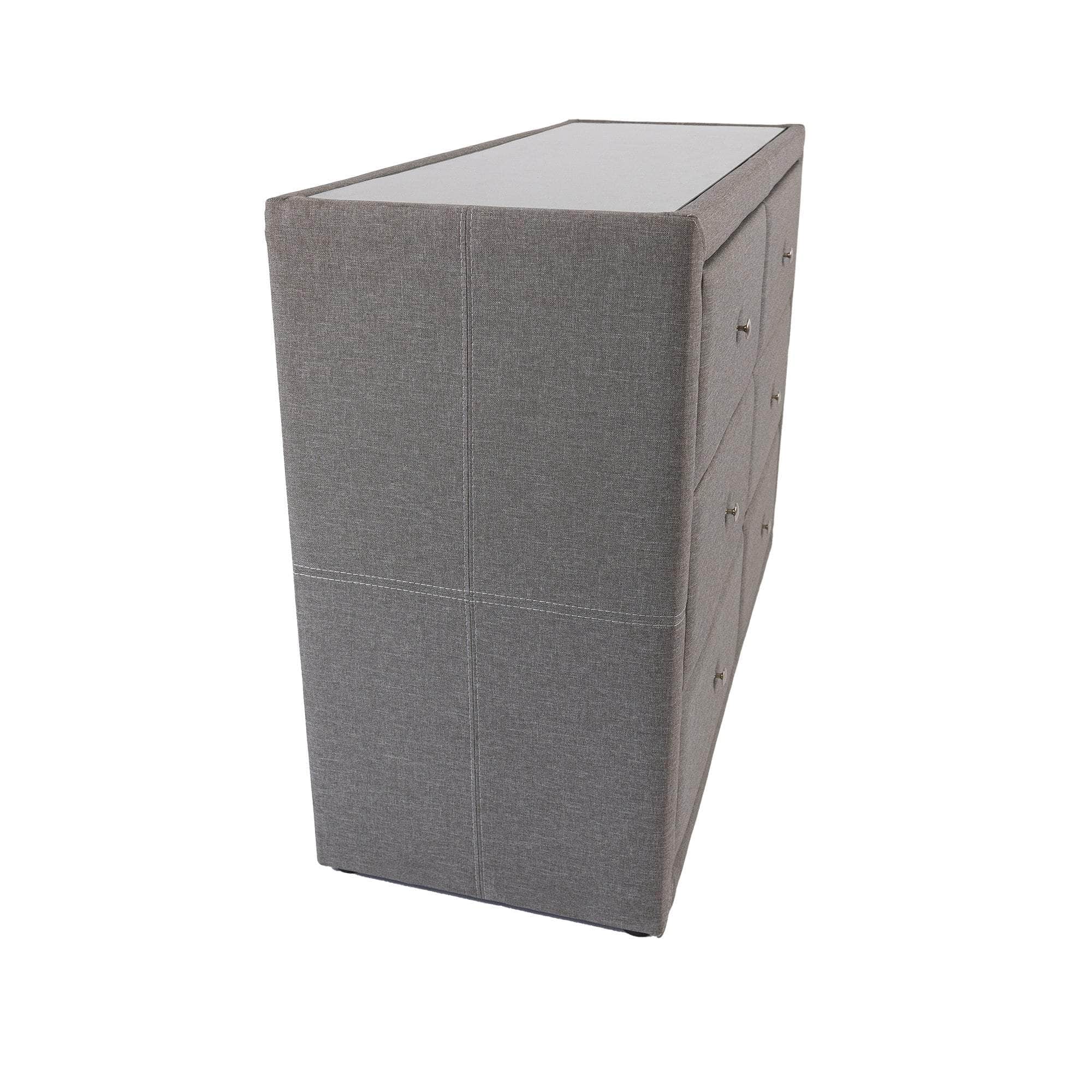 Dresser 6 Chest Of Drawers Bedroom Storage Cabinet - Light Grey