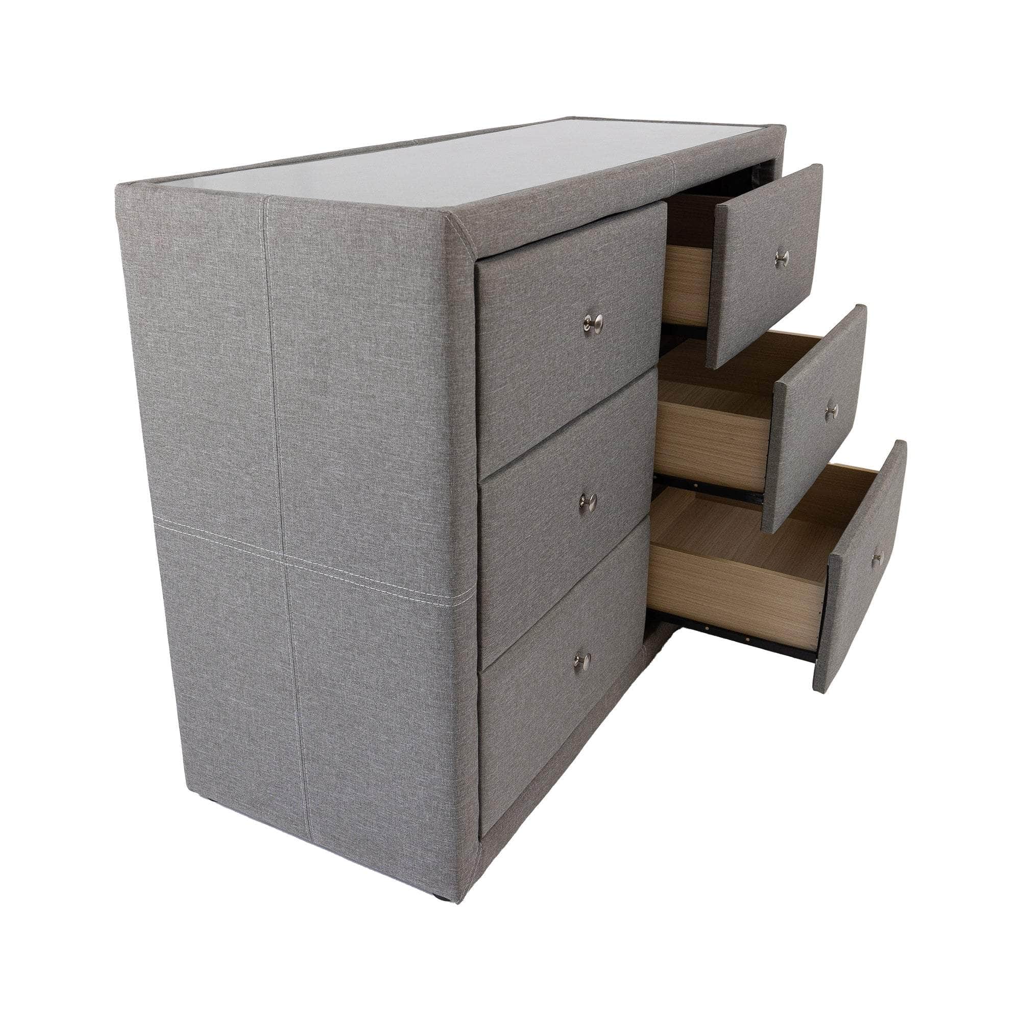 Dresser 6 Chest Of Drawers Bedroom Storage Cabinet - Light Grey