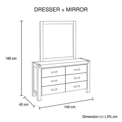 Dresser Table Mirror Makeup Cabinet with Drawer Oak