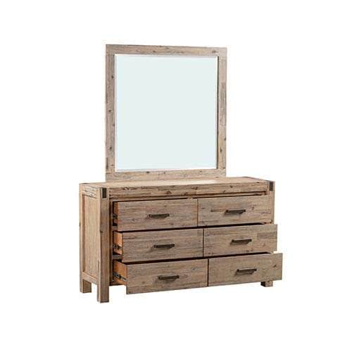 Dresser Table Mirror Makeup Cabinet with Drawer Oak