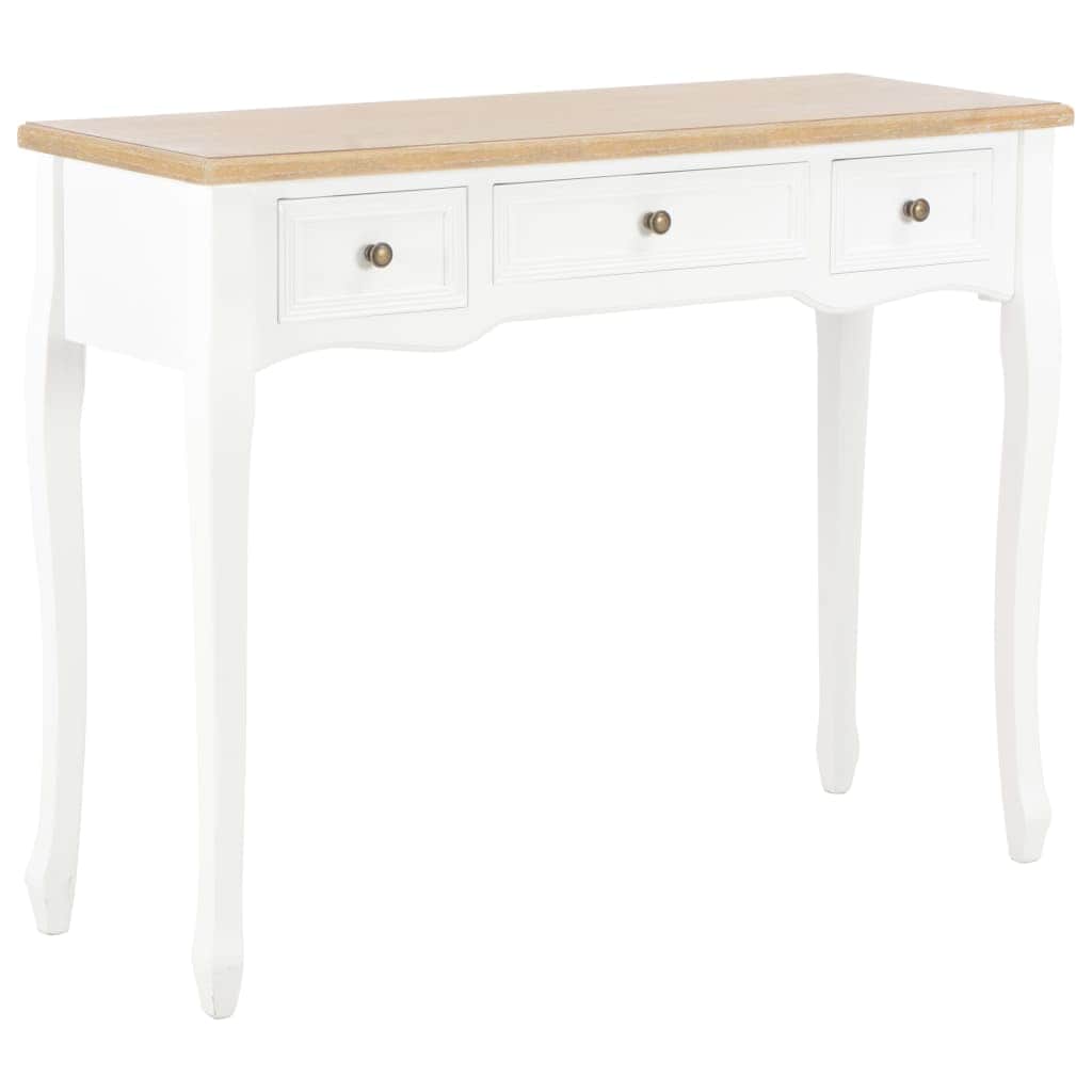 Dressing Console Table with 3 Drawers White