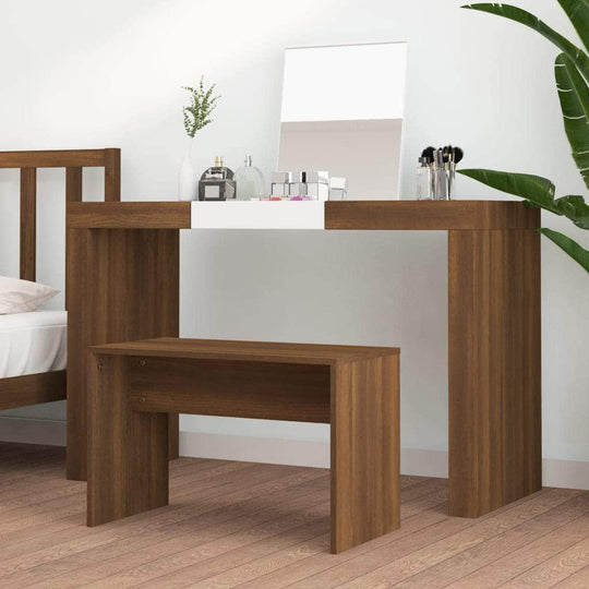 Dressing Stool Brown Oak Engineered Wood | Wood finish