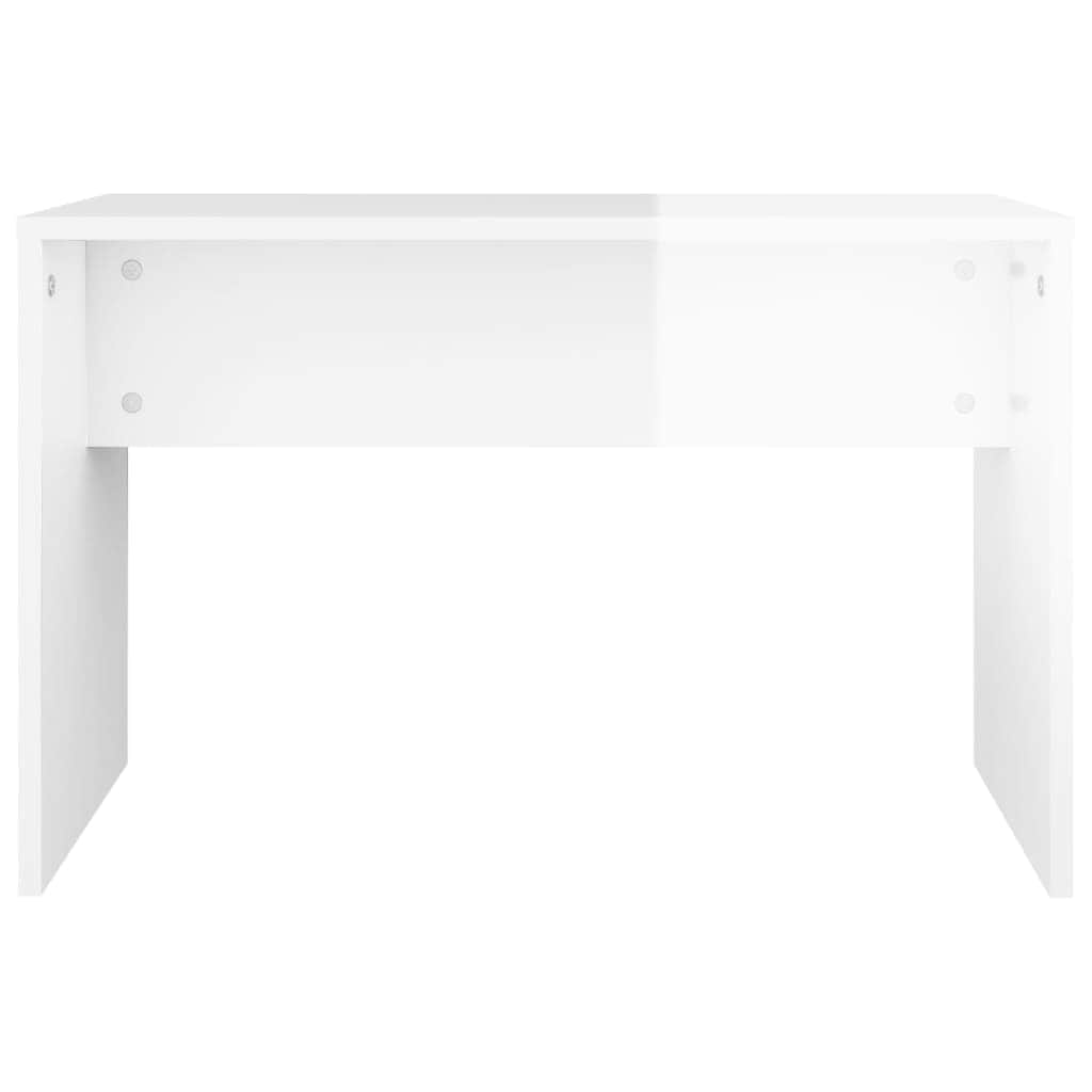 Dressing Stool High Gloss White Engineered Wood