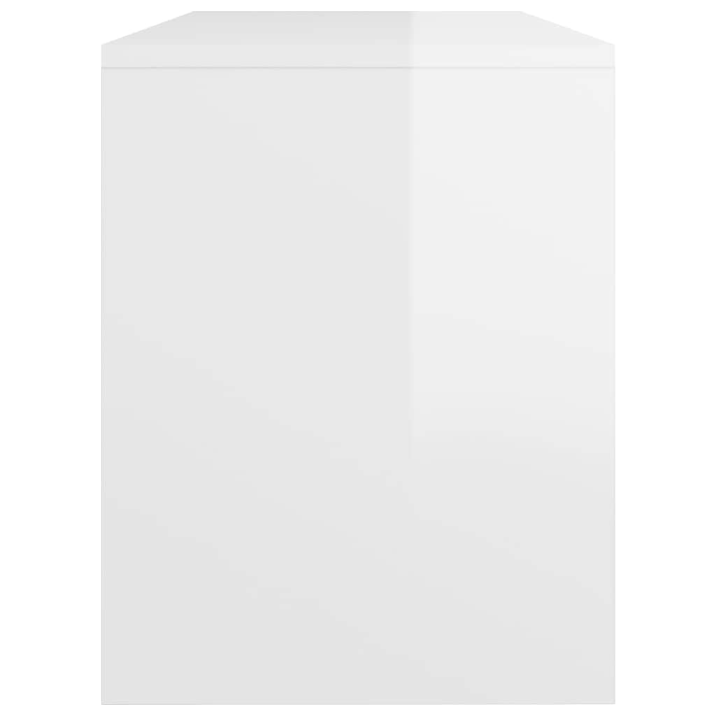 Dressing Stool High Gloss White Engineered Wood