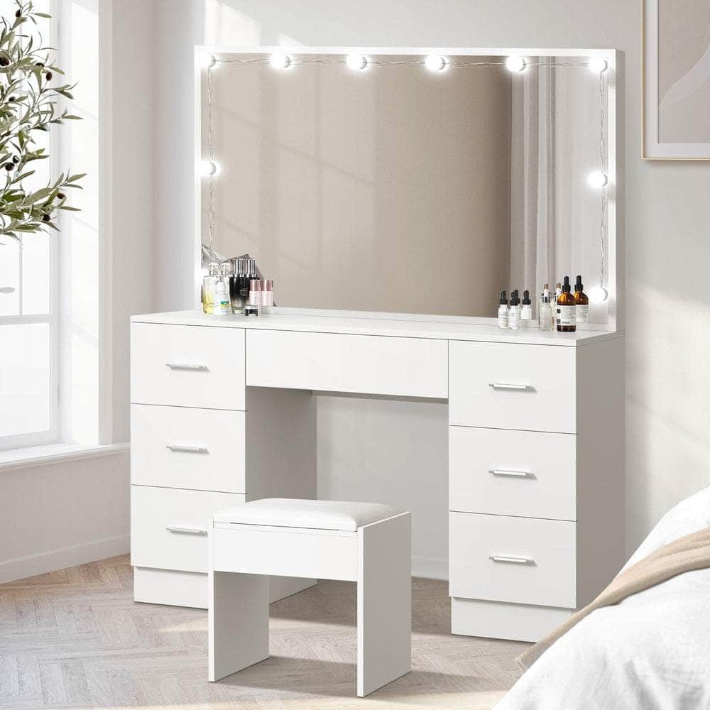 Dressing Table Large Makeup Mirror 10 LED Bulbs