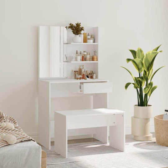 Dressing Table Set White - Bedroom Dressing Tables