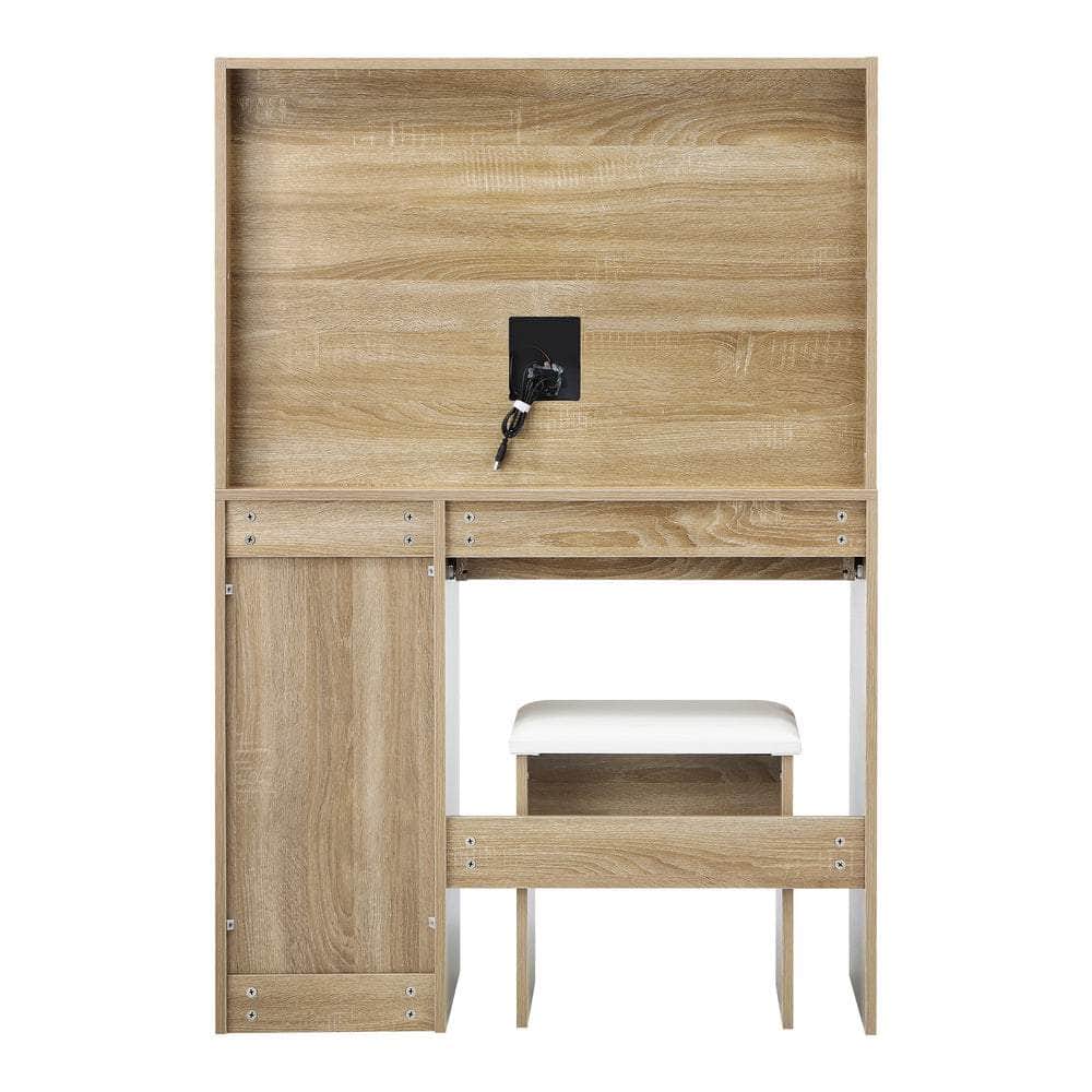 Dressing Table Stool Set Large Mirror LED Light