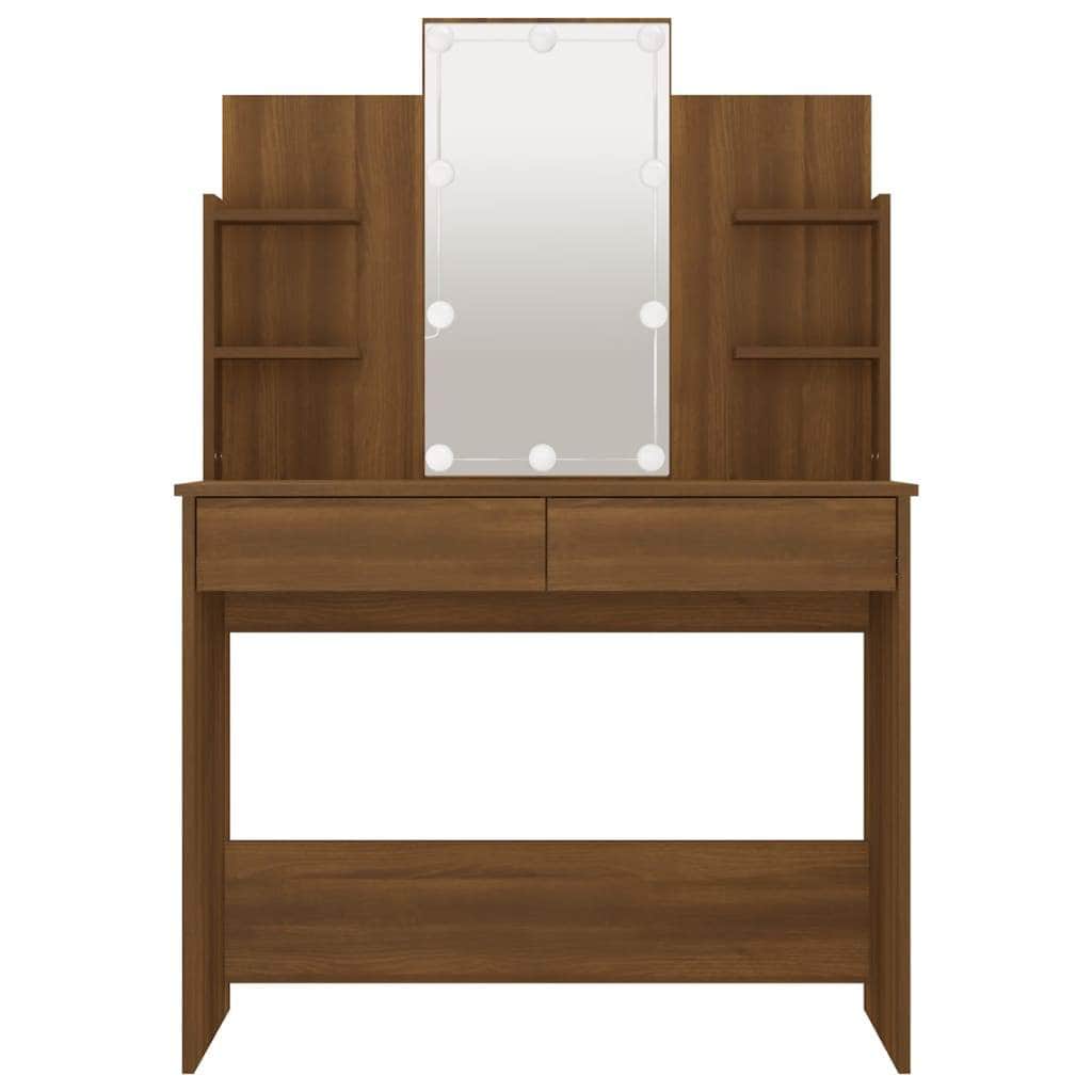 Dressing Table with LED Brown