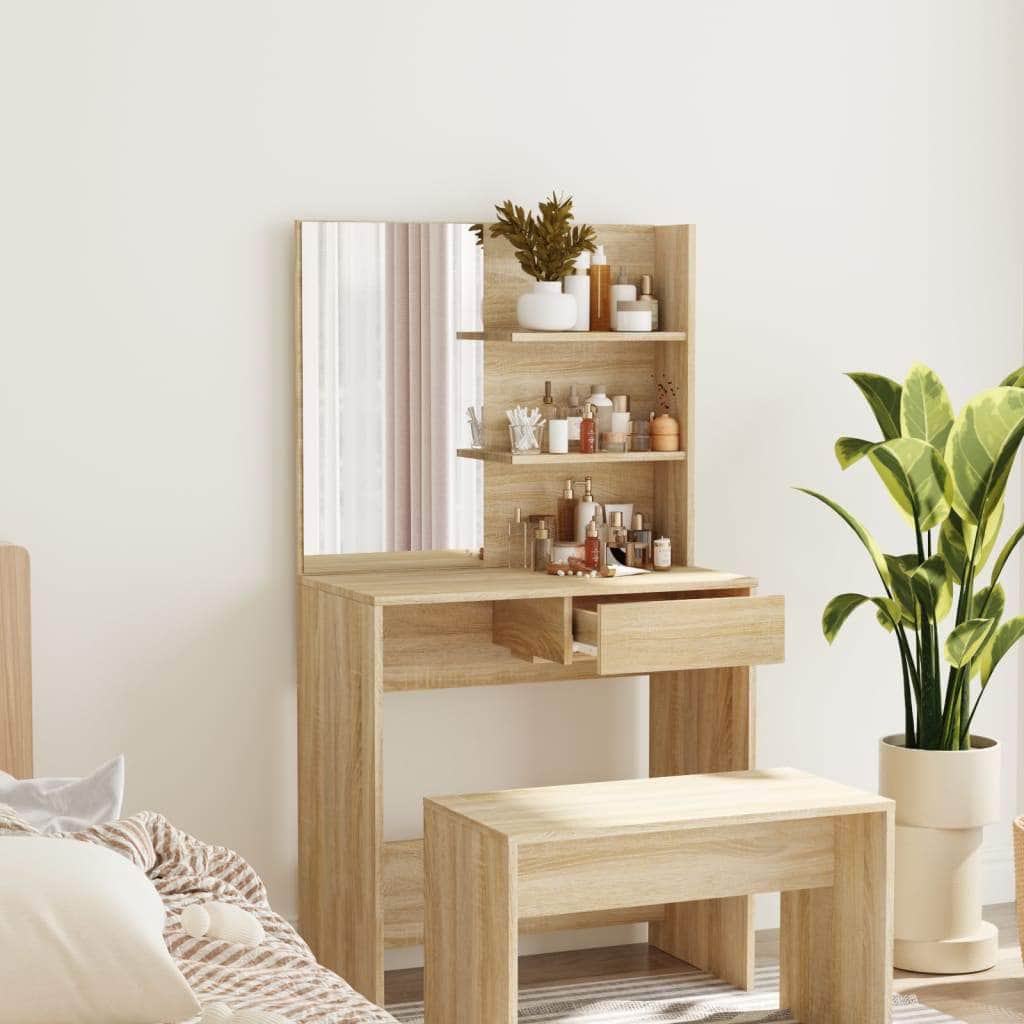 Dressing Table with Mirror - Sonoma Oak