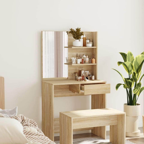 Dressing Table with Mirror - Sonoma Oak