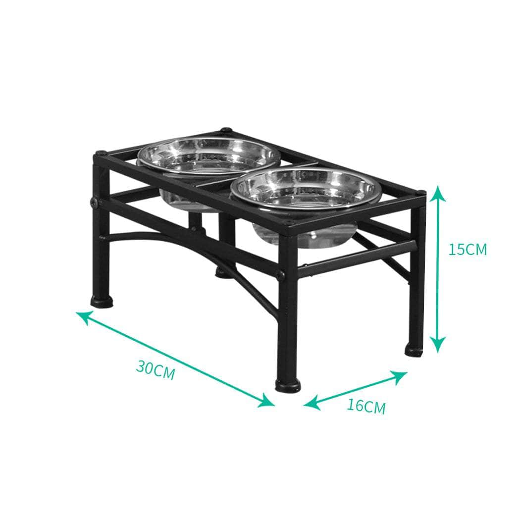 Dual Elevated Raised Pet Dog Feeder Small