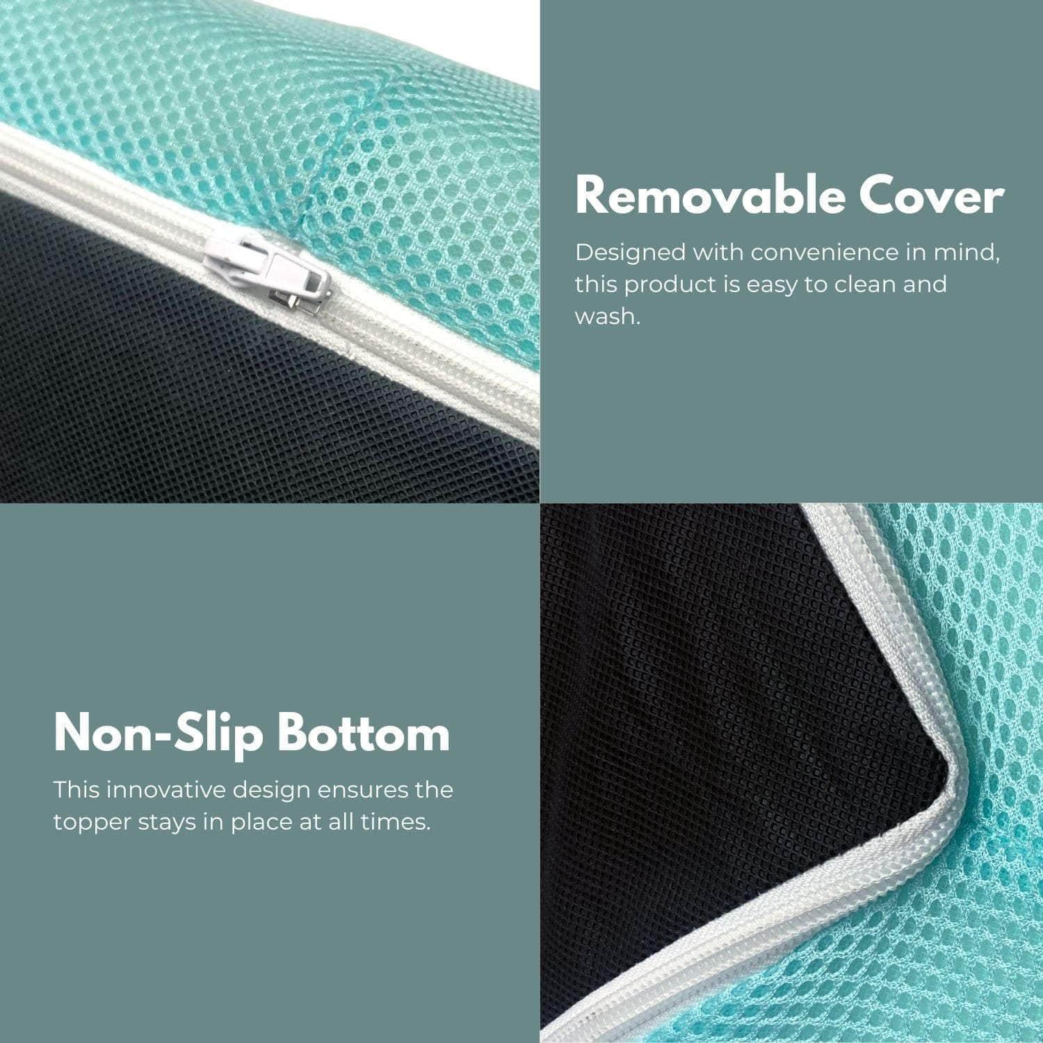Dual Layer Mattress Topper 3 Inch With Gel Infused (Queen)
