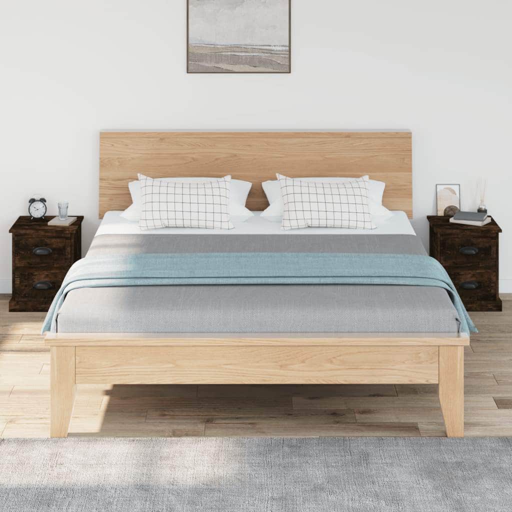 Dual Lustrous Duets: Set of 2 High Gloss White Engineered Wood Bedside Cabinets