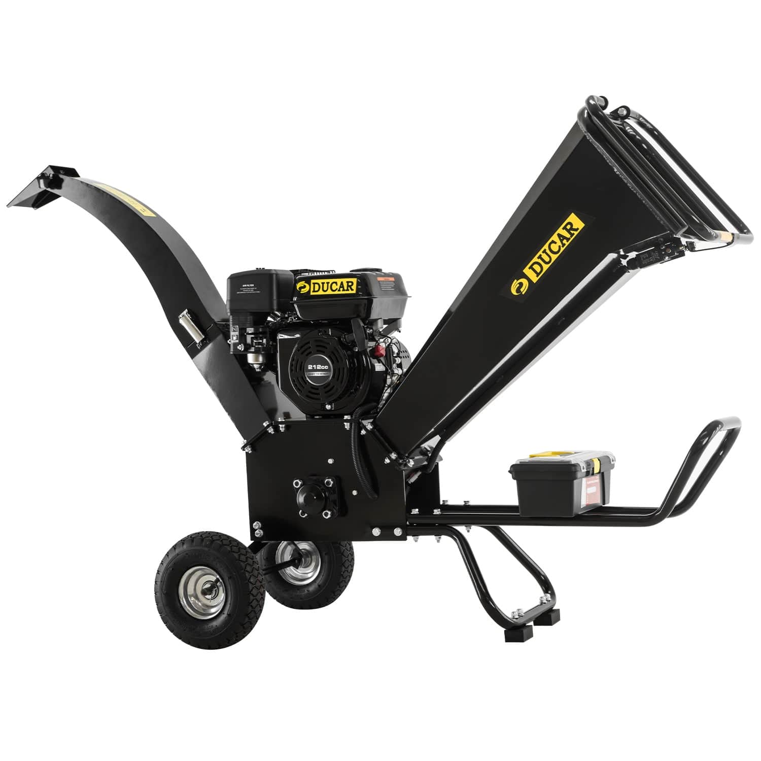 Ducar K70 7HP Wood Chipper Shredder Mulcher Grinder Petrol Black Garden