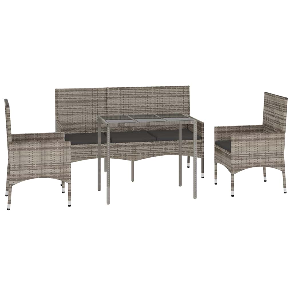 Durable 4 Piece Garden Lounge Set Home Decor Accent Urban Style