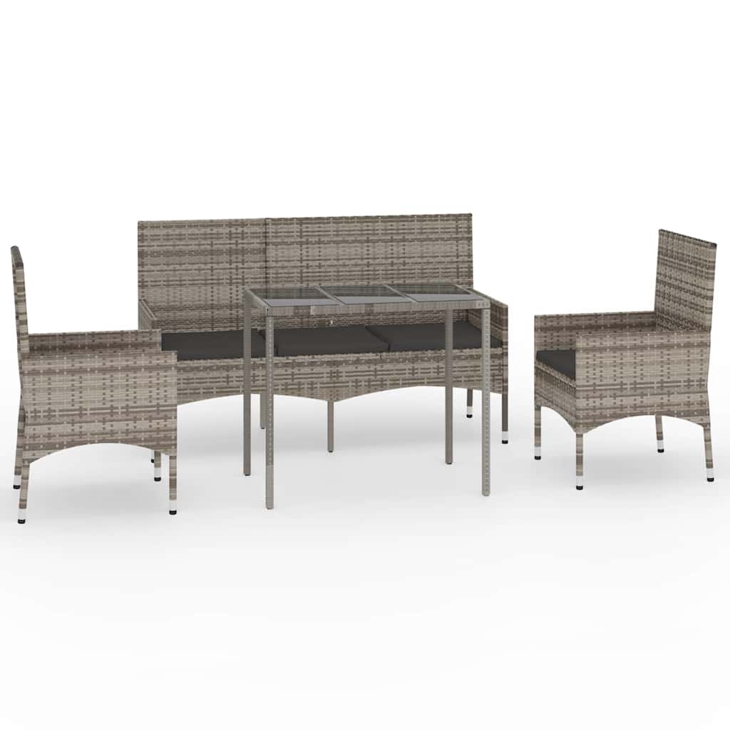 Durable 4 Piece Garden Lounge Set Home Decor Accent Urban Style