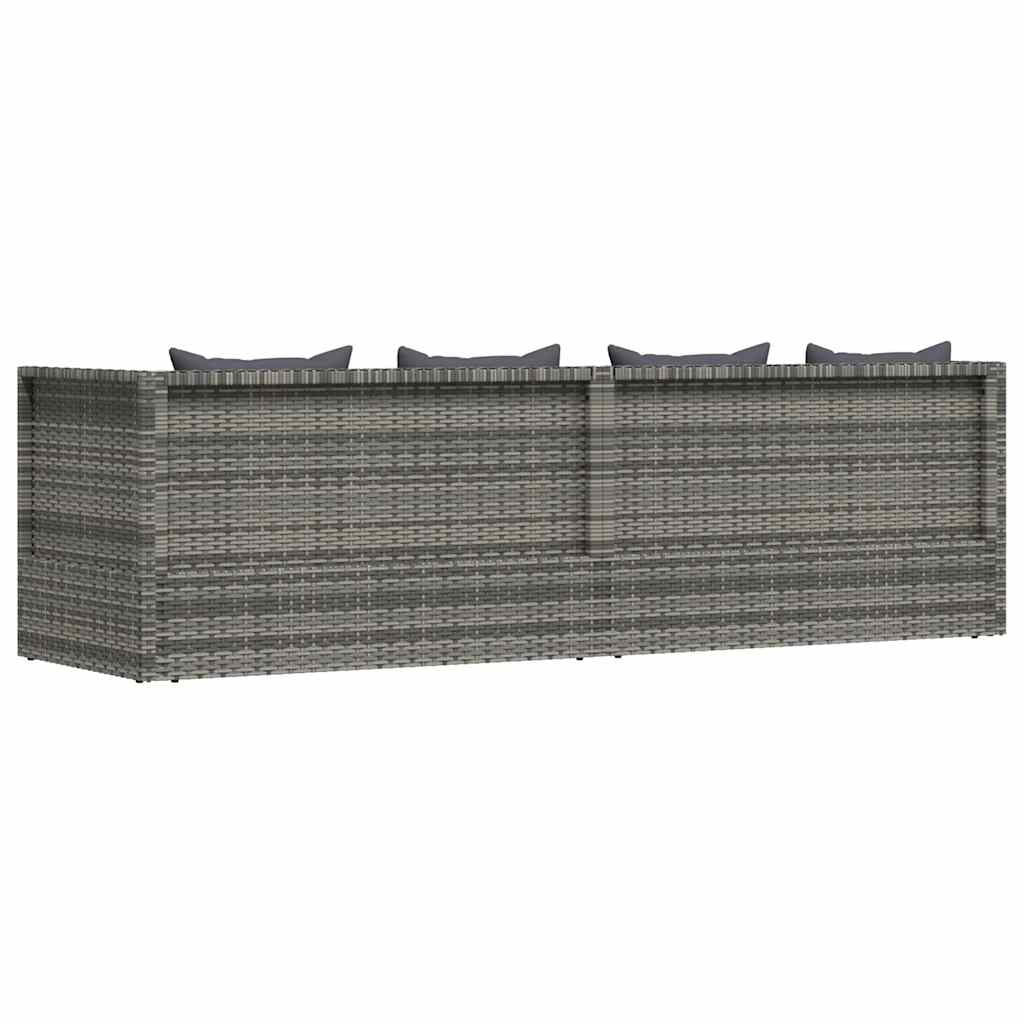 Durable Garden Bed Grey 200x60 cm Daily Living Essential Boho