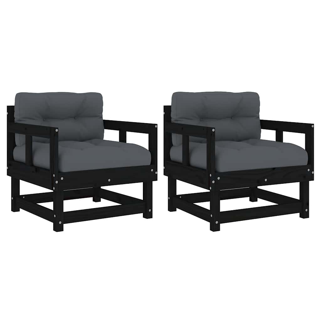 Durable Garden Chairs with Cushions 2 Home Decor Accent Urban Style