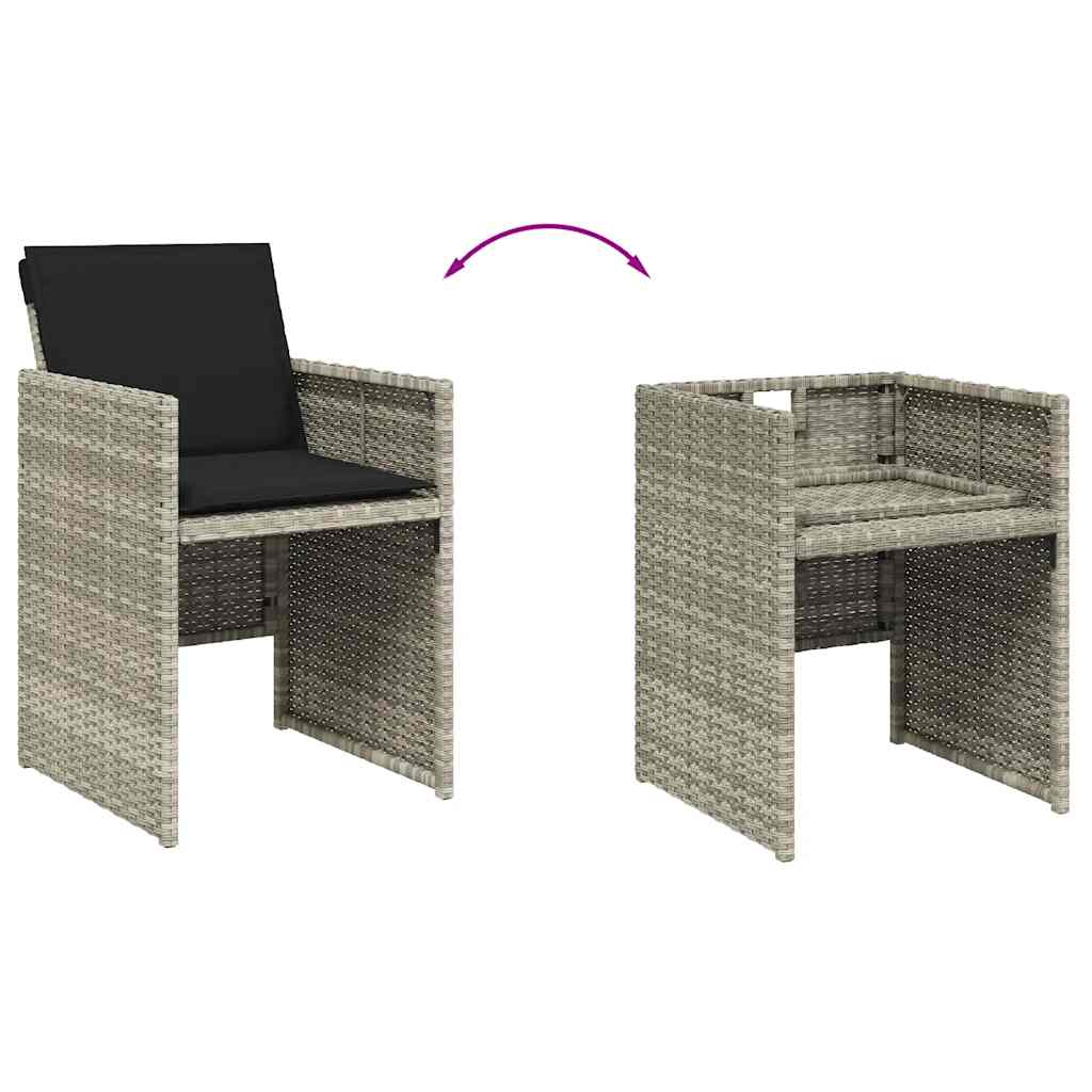 Durable Garden Chairs with Cushions 4 pcs Lounge Area Urban Style