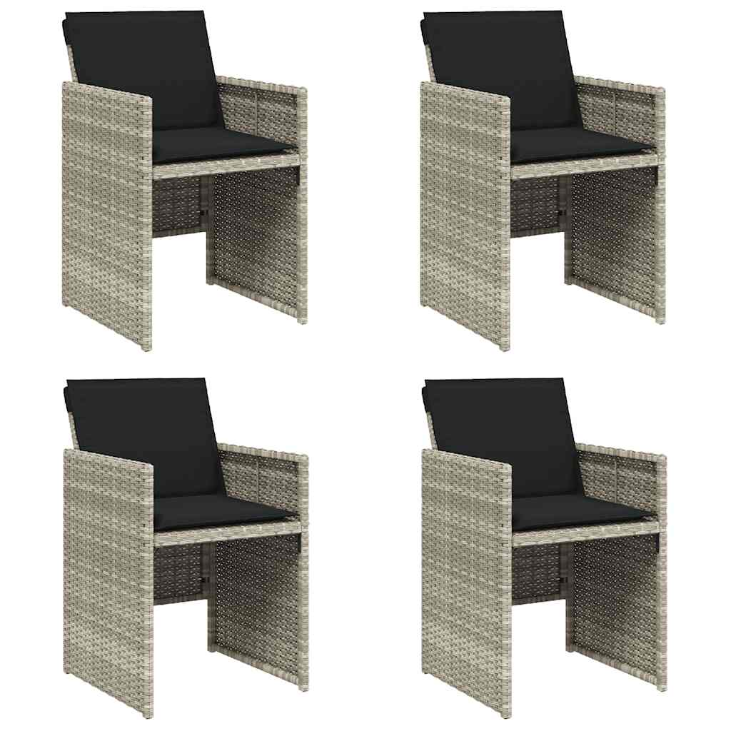 Durable Garden Chairs with Cushions 4 pcs Lounge Area Urban Style