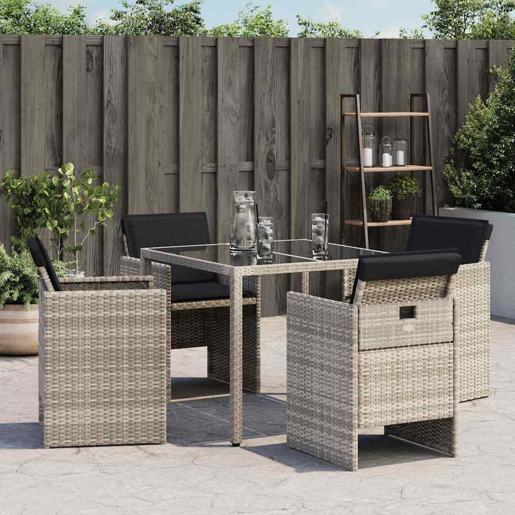 Durable Garden Chairs with Cushions 4 pcs Lounge Area Urban Style