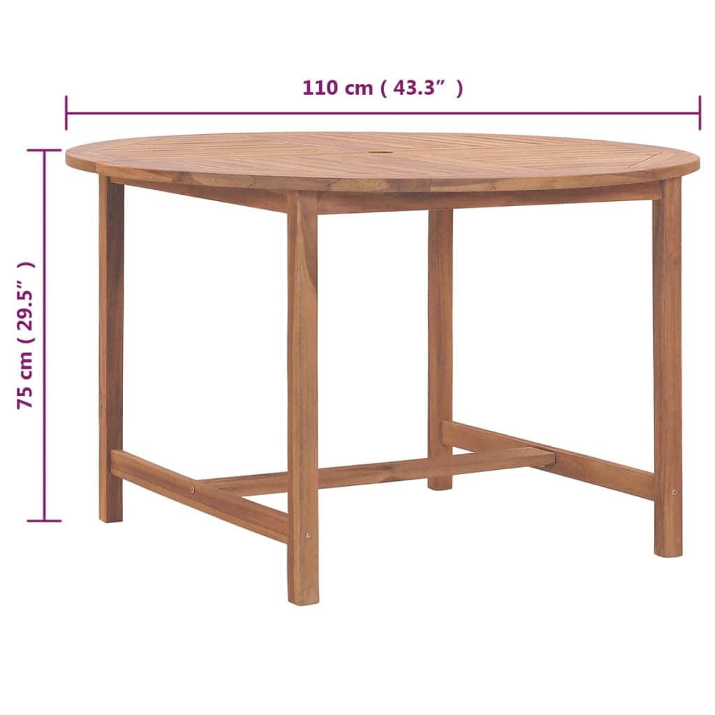 Durable Garden Dining Table 110x75 cm Daily Living Essential Summer