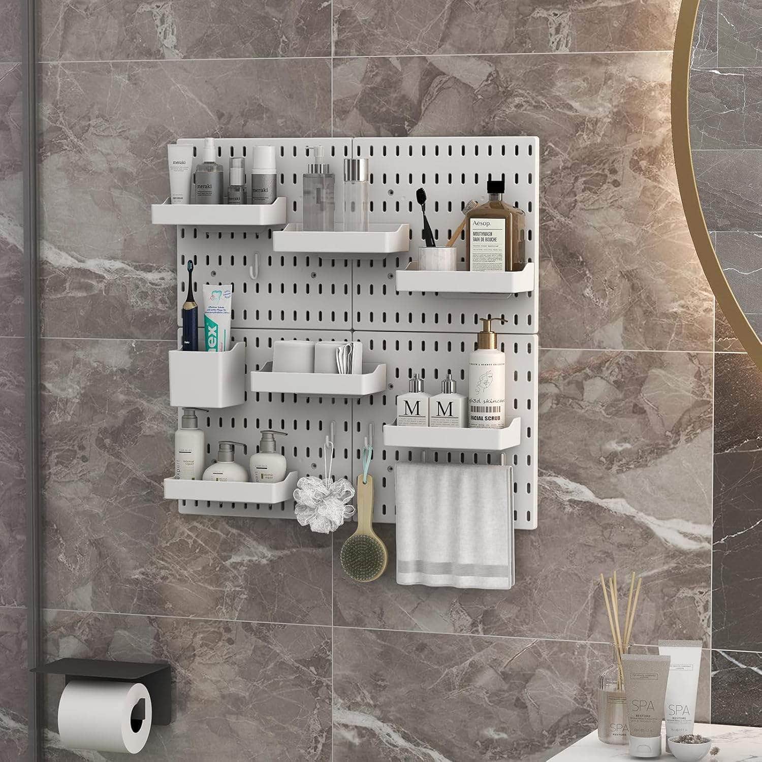 Durable Pegboard Combination Kit - Versatile Wall Hanging System