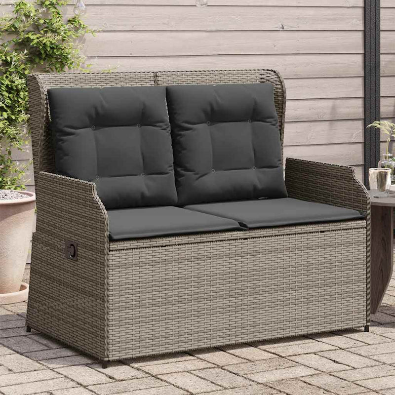 Durable Reclining Garden Bench with Cushions Outdoor Retreat