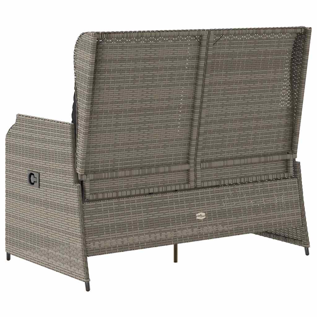 Durable Reclining Garden Bench with Cushions Outdoor Retreat Patio Relax
