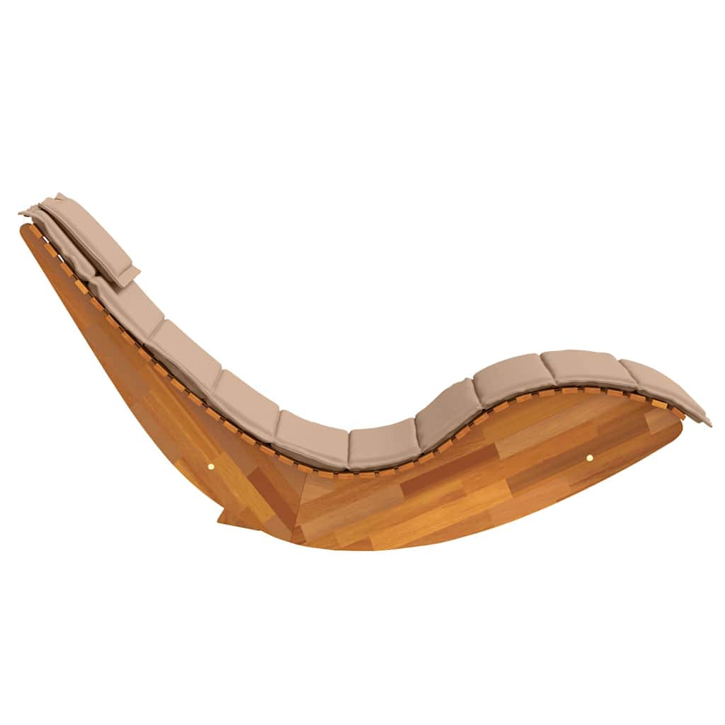 Durable Rocking Sun Lounger with Cushion Living Space Upgrade Patio Relax