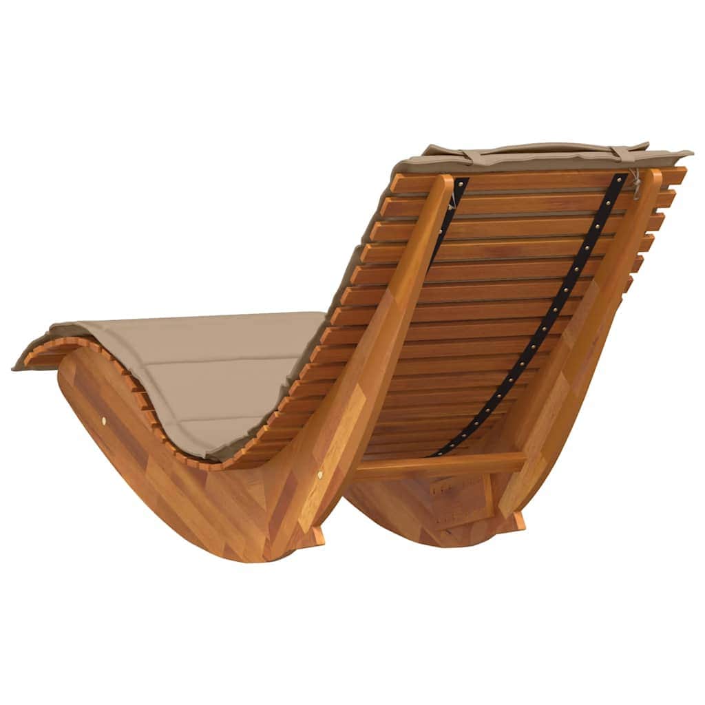 Durable Rocking Sun Lounger with Cushion Living Space Upgrade Patio Relax