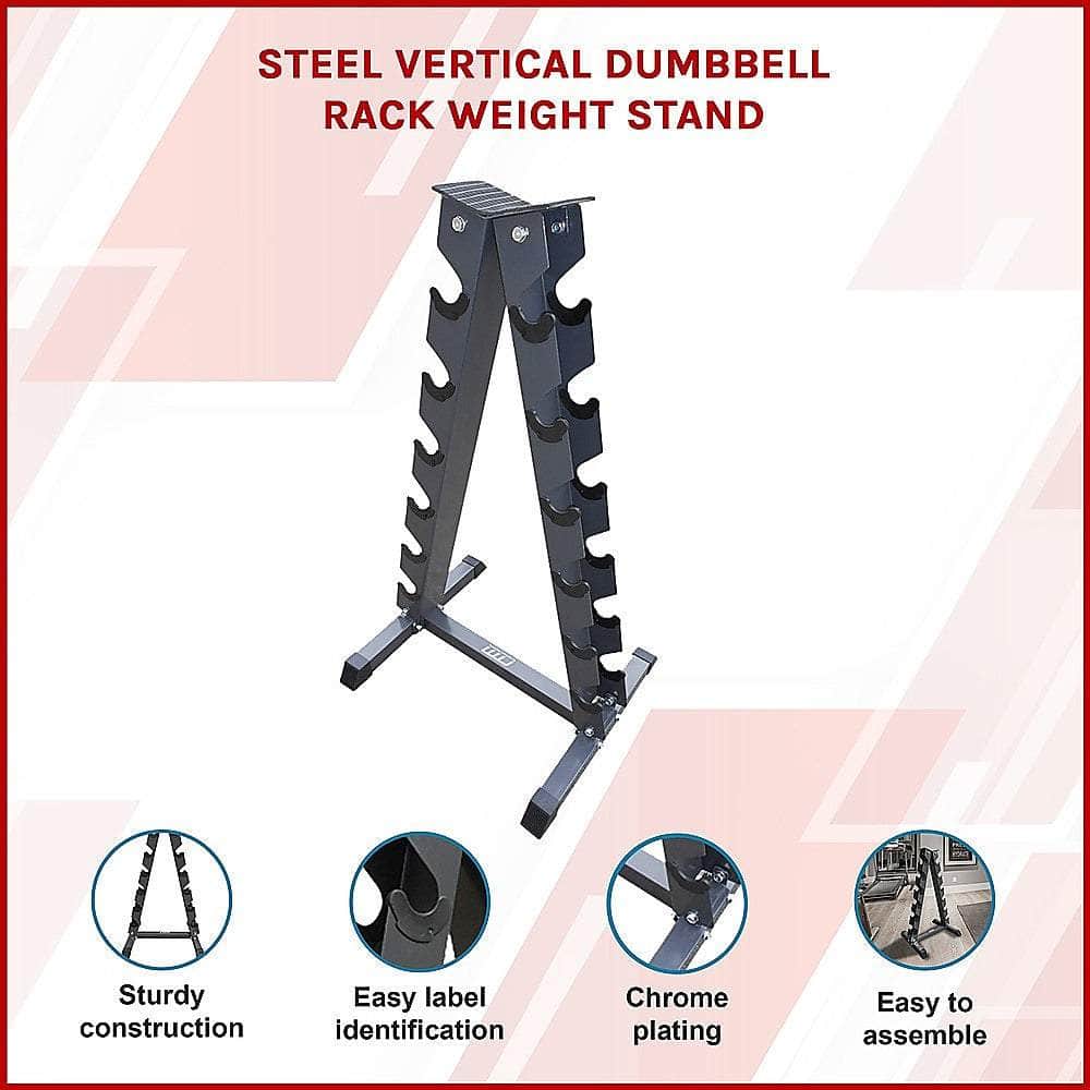 Durable Steel Vertical Dumbbell Rack