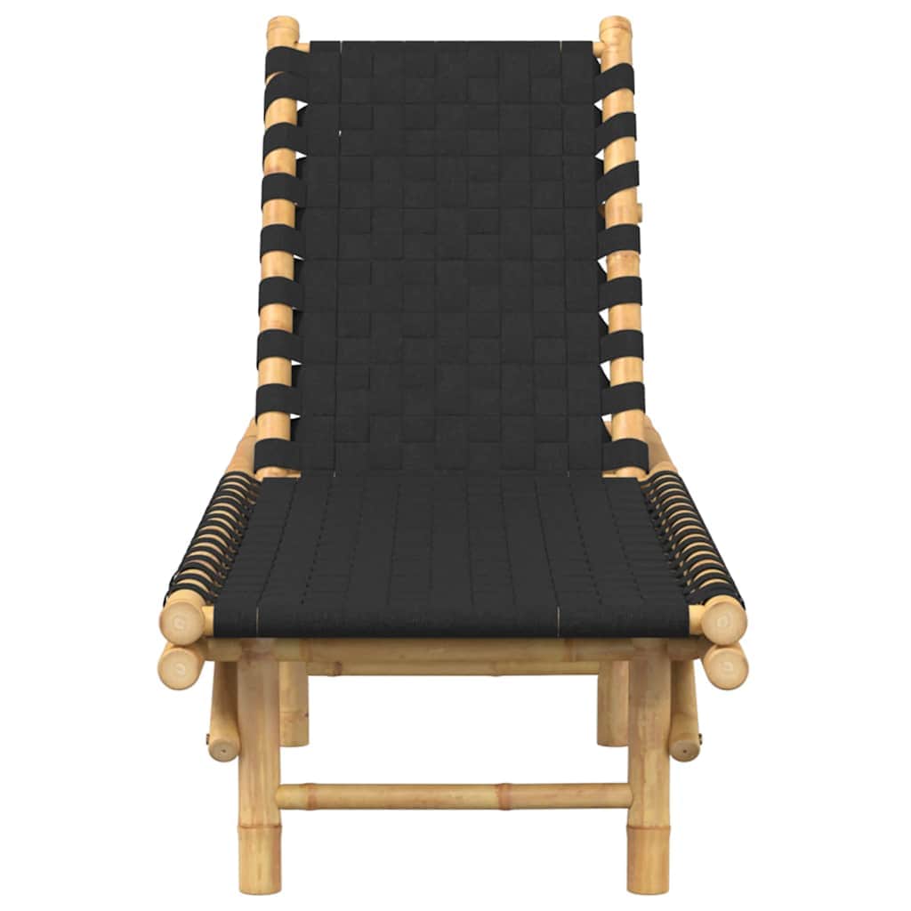 Durable Sun Lounger with Black Woven Home Use Modern Living