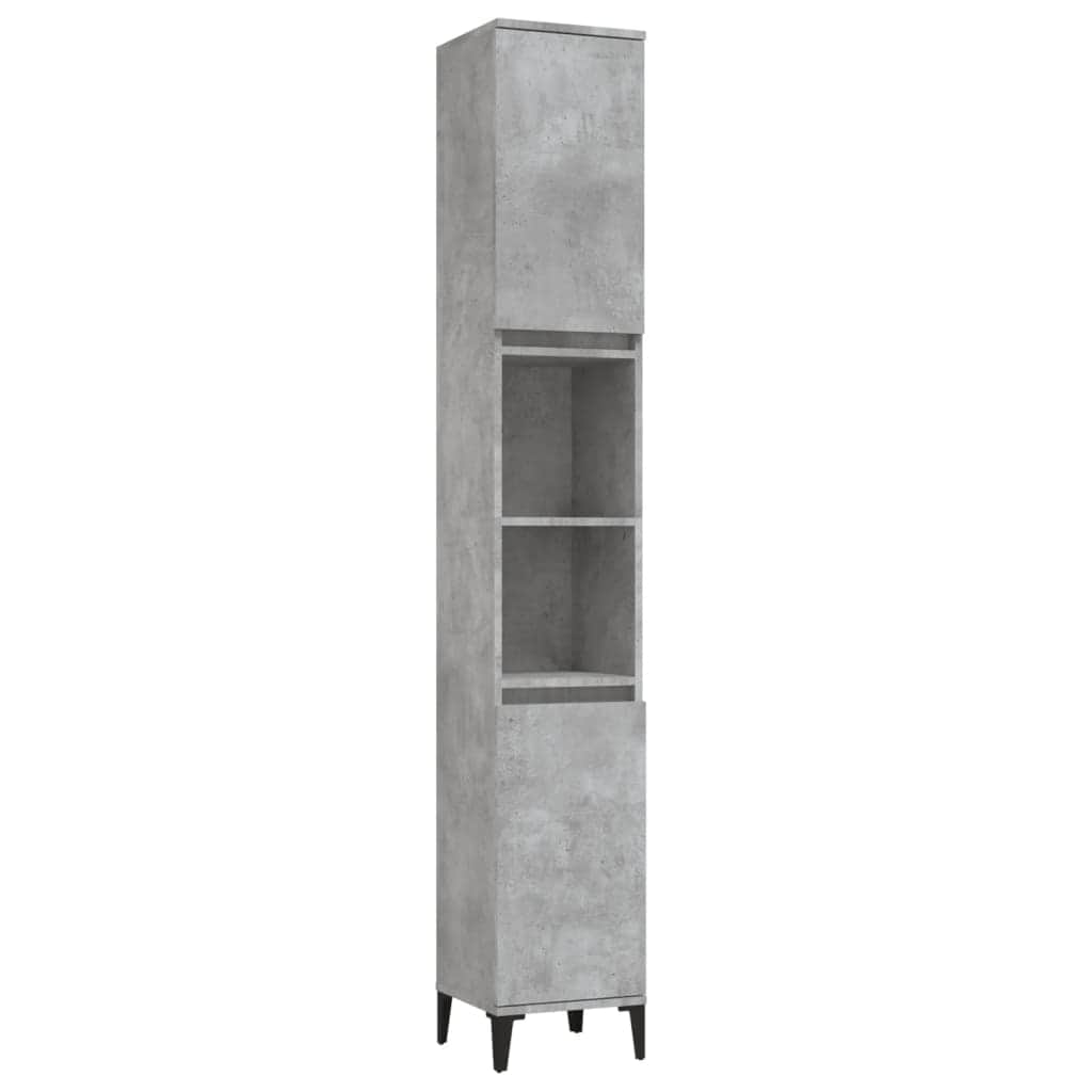 Ebony Elegance: Engineered Wood Bathroom Cabinet