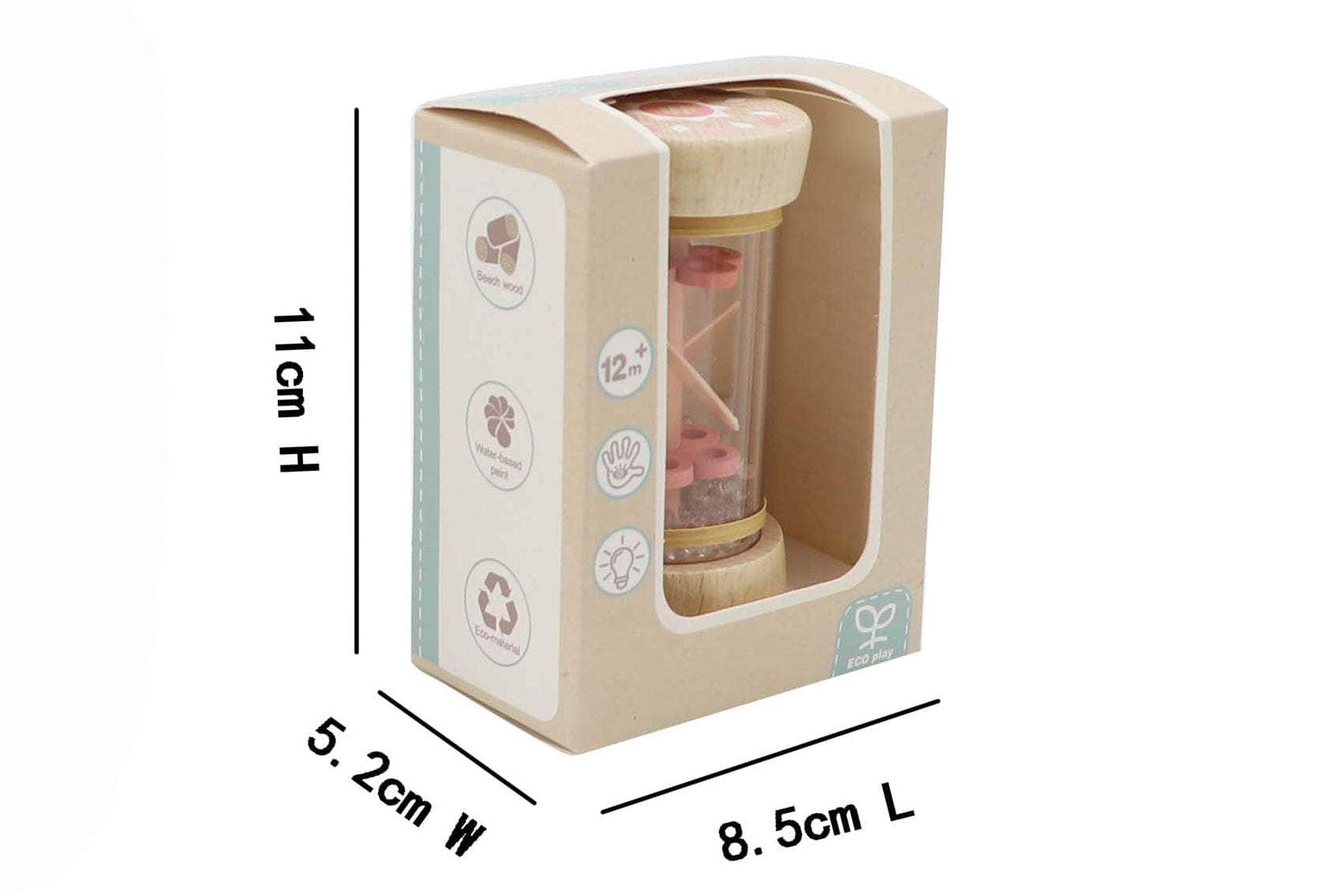 Ecowhirlie rattle pink