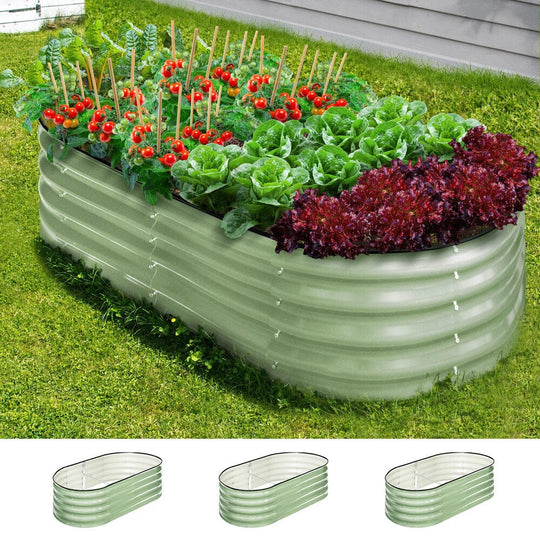 Garden Bed Planter Box Raised Container Galvanised Green