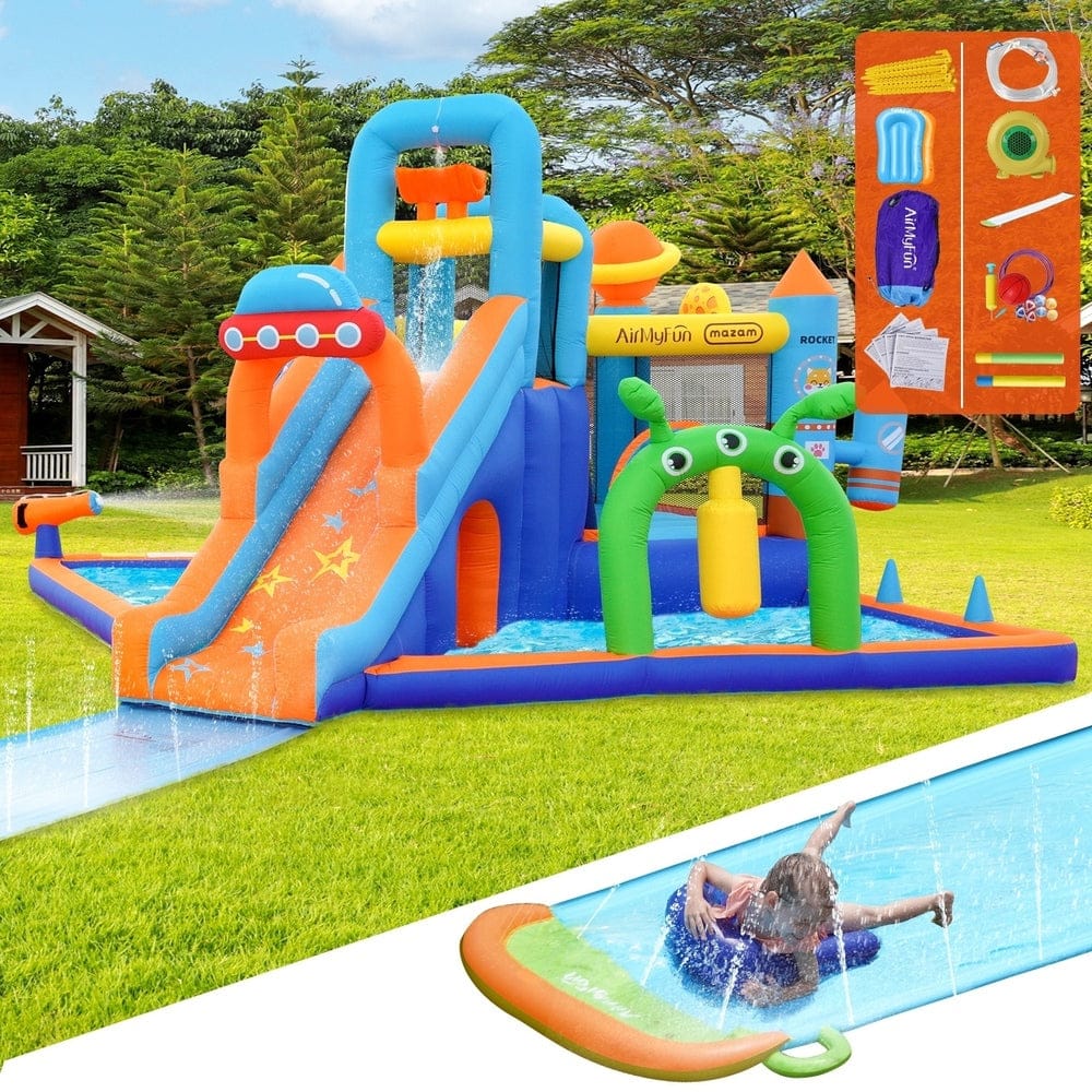 12 Play Zones Inflatable Trampoline Castle Space Theme with Inflatable Toys