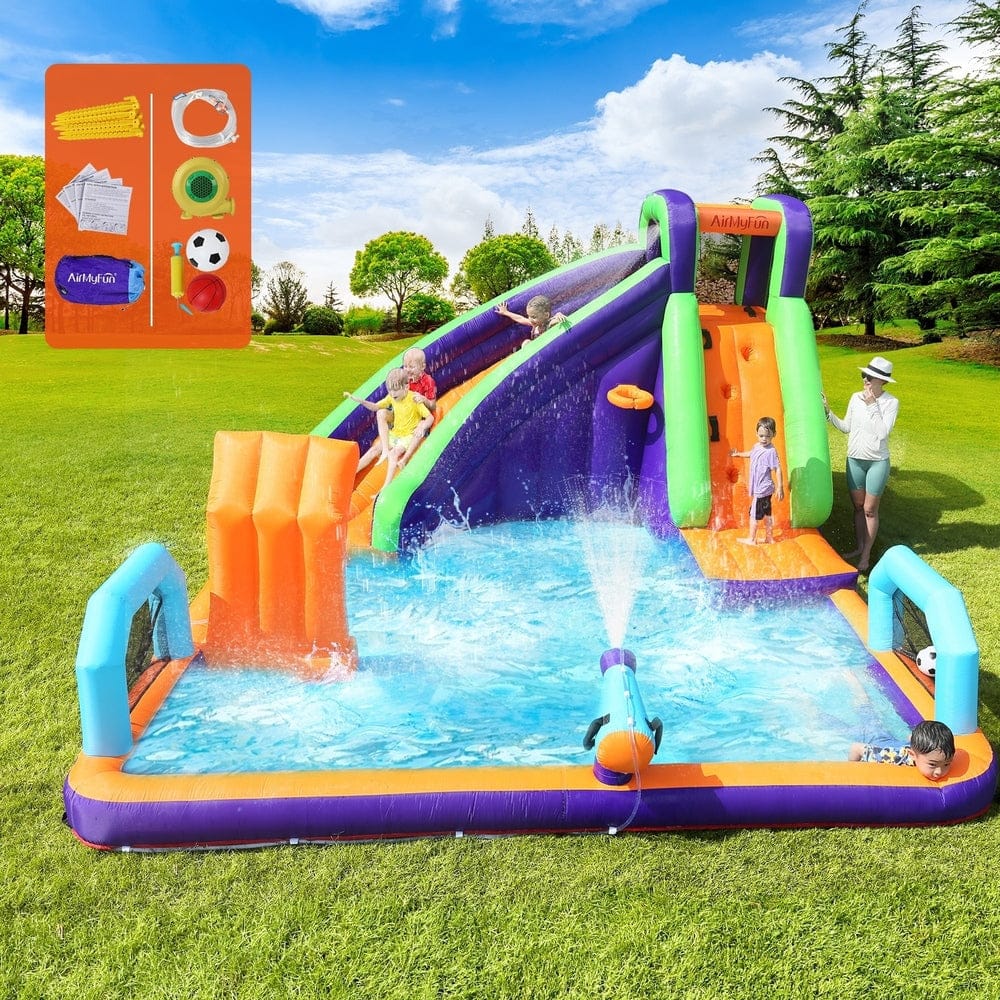 Inflatable Water Slide Bounce House Jumping Castle Park Play Pool Gift with Inflatable Toys - photo 8