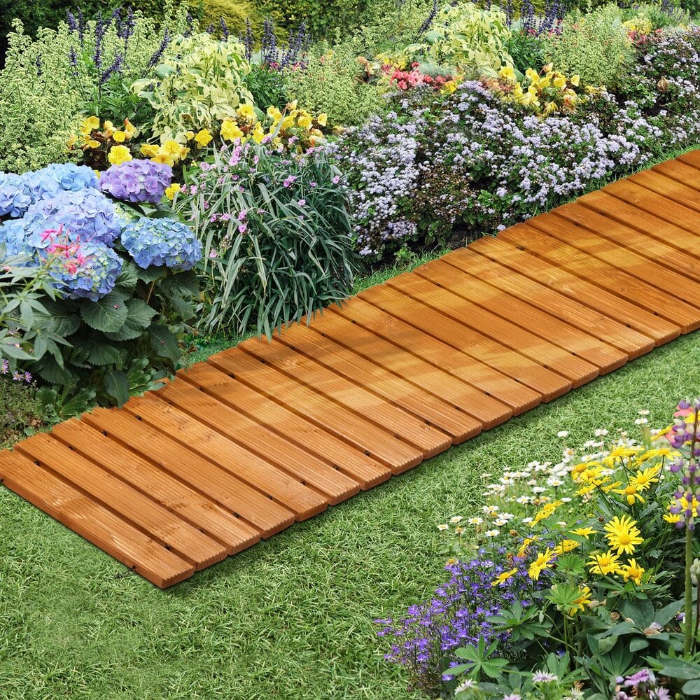 Garden Wooden Pathway 8ft Straight Roll-Out, Garden Pathway - photo 15
