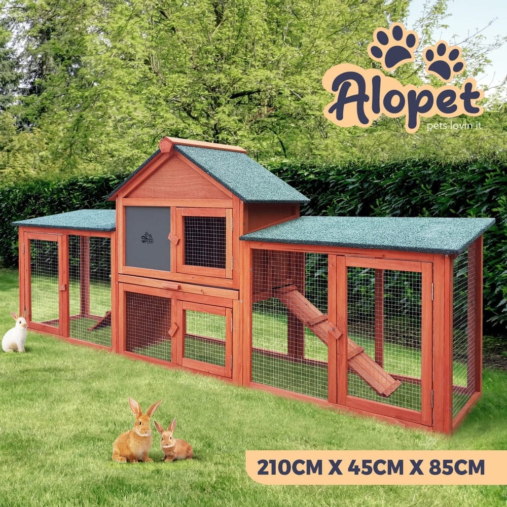 Elevate Your Bunny's Abode: A Stylish and Spacious Wooden Run Cage | Wooden Hutch