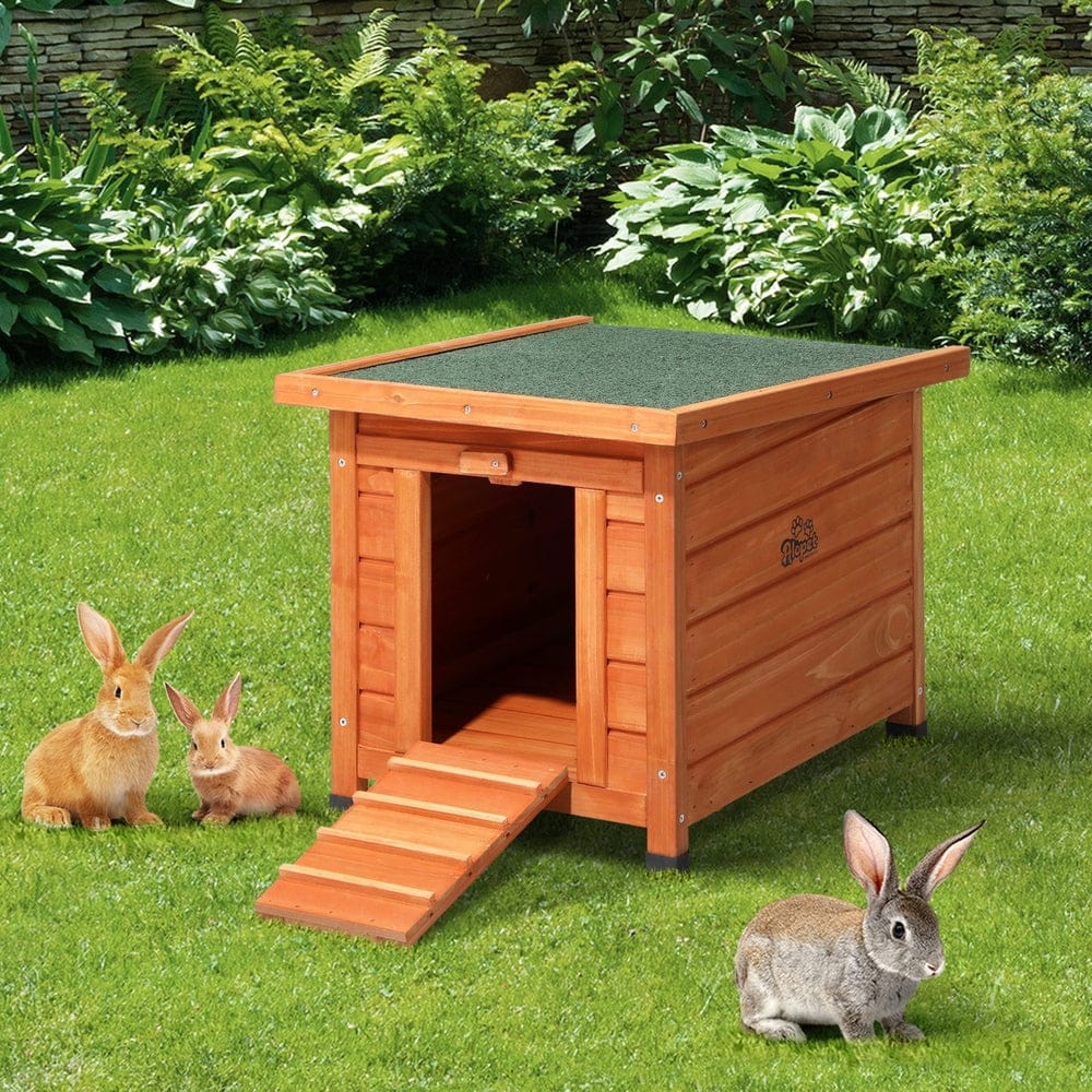 Cube Rabbit Hutch Wooden Cage Chicken Coop House Enclosure Outdoor Indoor with Wooden Hutch