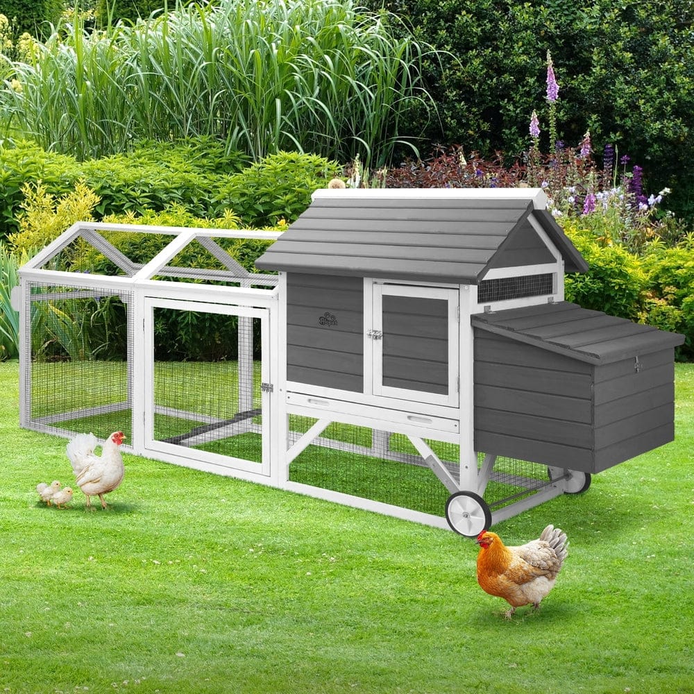 Versatile Chicken Coop and Rabbit Hutch Combo: Spacious Shelter for Pets with Wooden Hutch - photo 8
