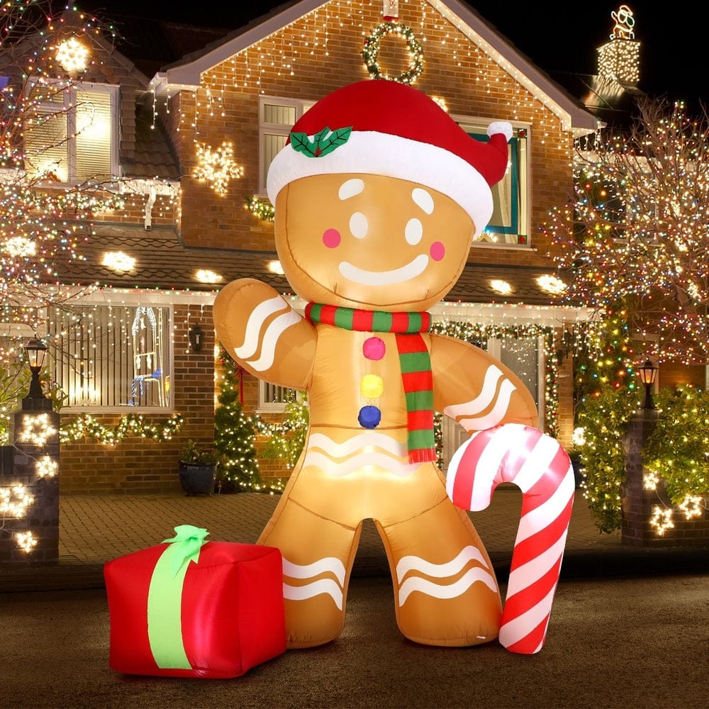 Christmas Inflatable Gingerbread Man with LED Lights | Christmas Inflatable - photo 6