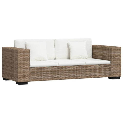Eight Piece 3-Seater Sofa Set Real Rattan