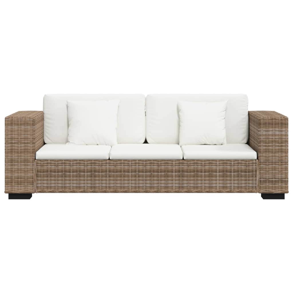 Eight Piece 3-Seater Sofa Set Real Rattan