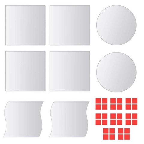 Eight Piece Mirror Titles Multi-Shape Glass