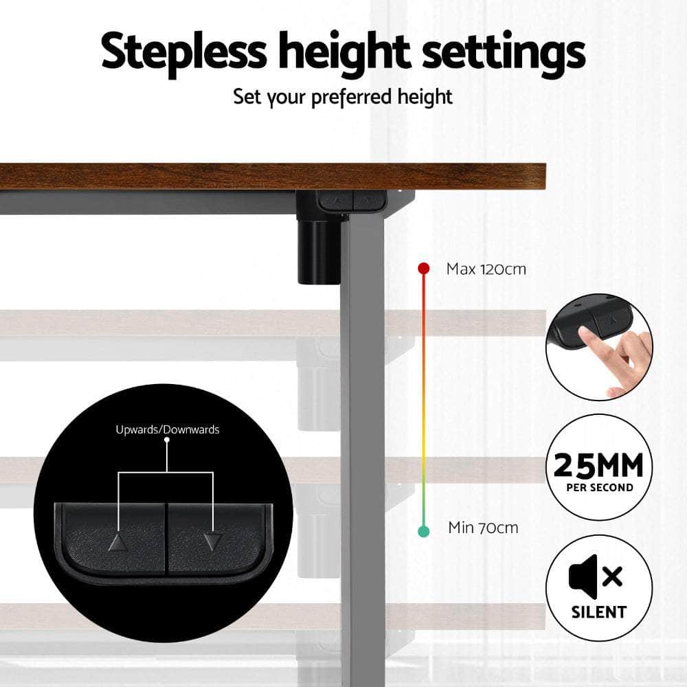 Electric Black/Grey/White Sit-Stand Desk