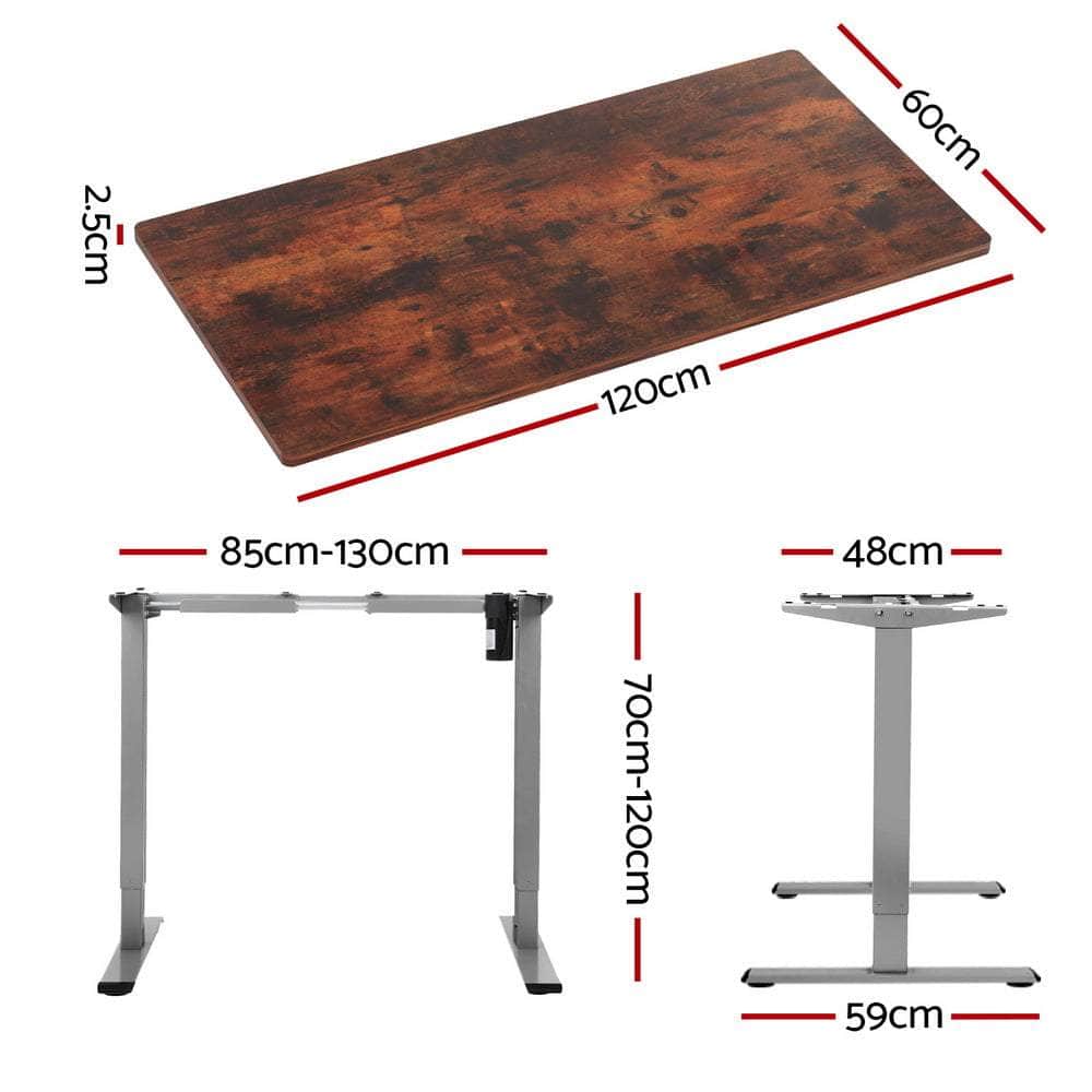 Electric Black/Grey/White Sit-Stand Desk