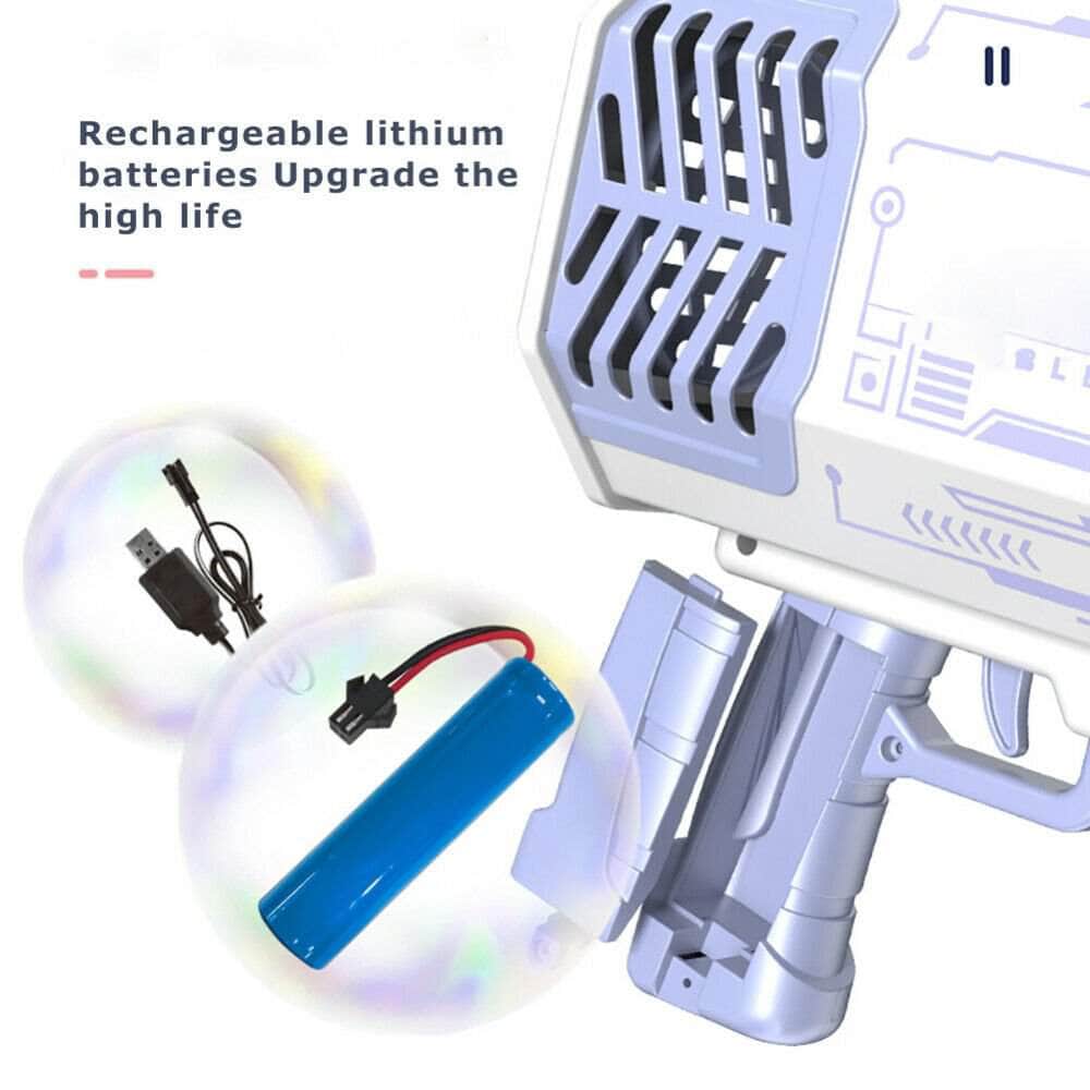 Electric Bubble Gun Machine Soap Kids Adults Summer Outdoor Playtime Toy Blue