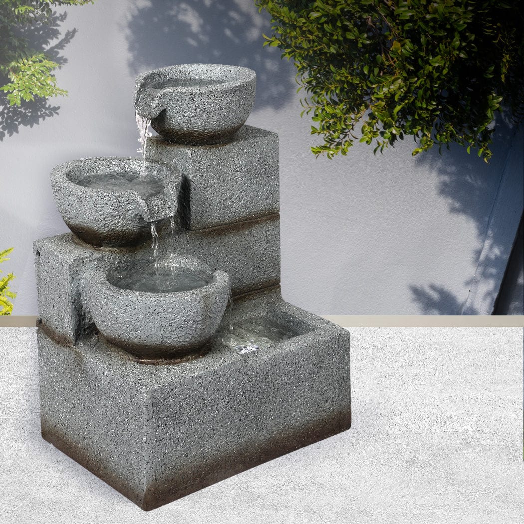 Electric Fountain Water Bird Bath with Power Pump Kit Indoor